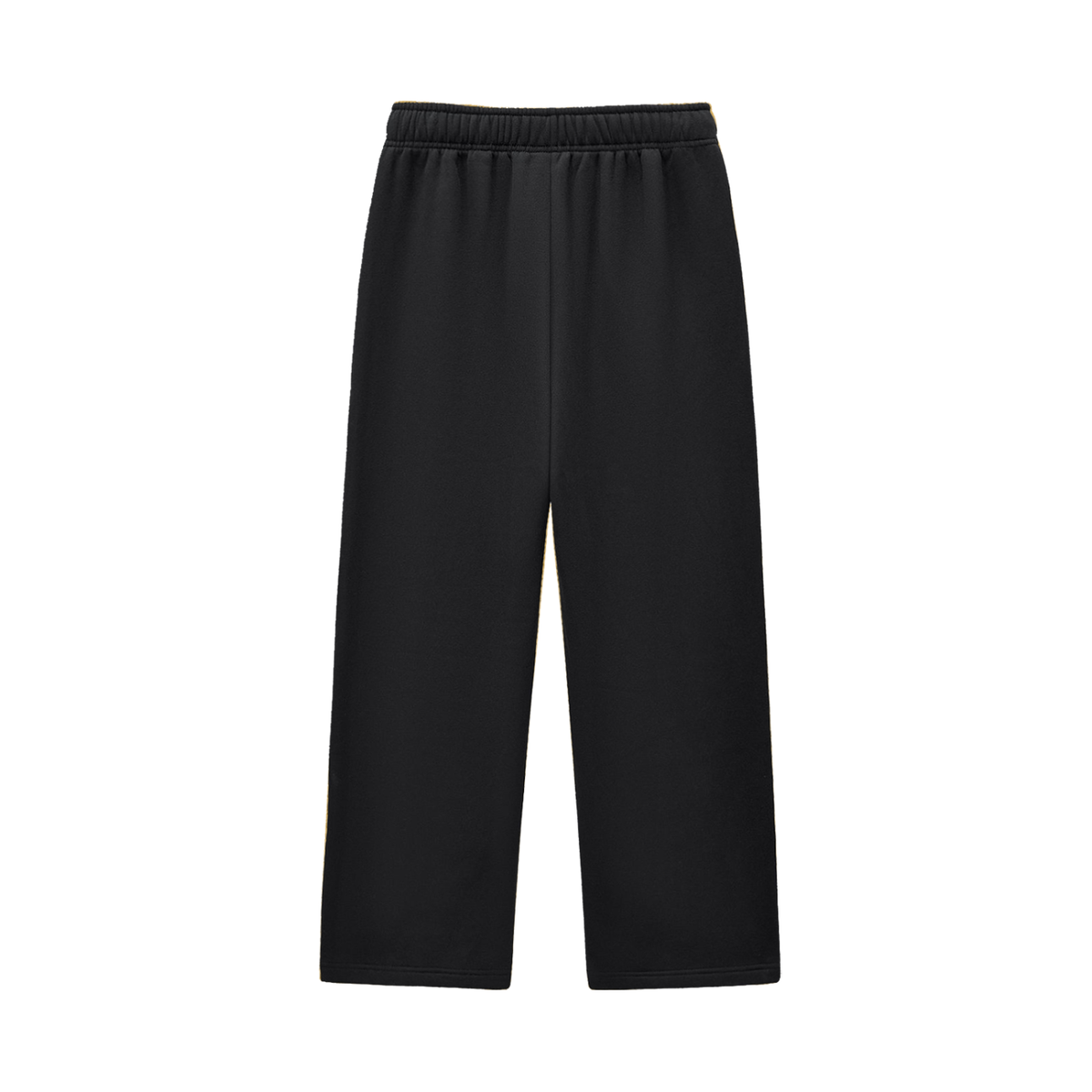 Gold Logo Contrast-Stitched Fleece Sweatpants