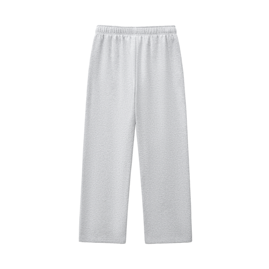 White Logo Contrast-Stitched Fleece Sweatpants