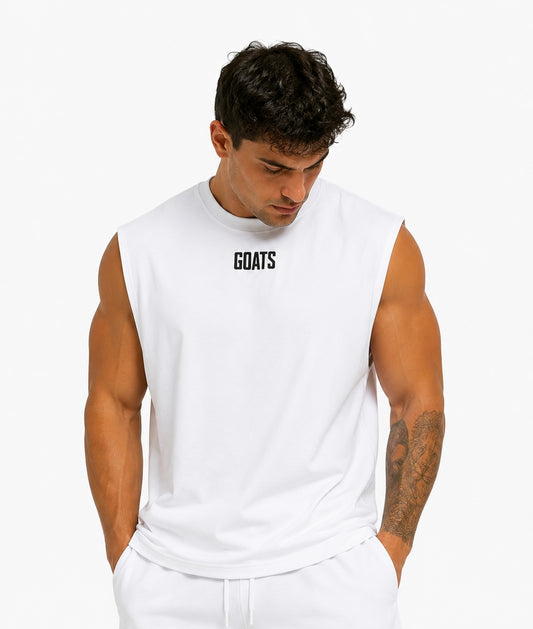 White, black Logo Tank Top and Shorts Fit