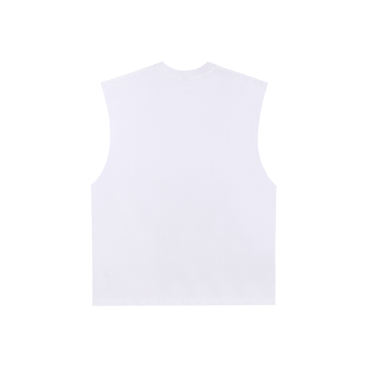 Black Logo Cotton Tank Top