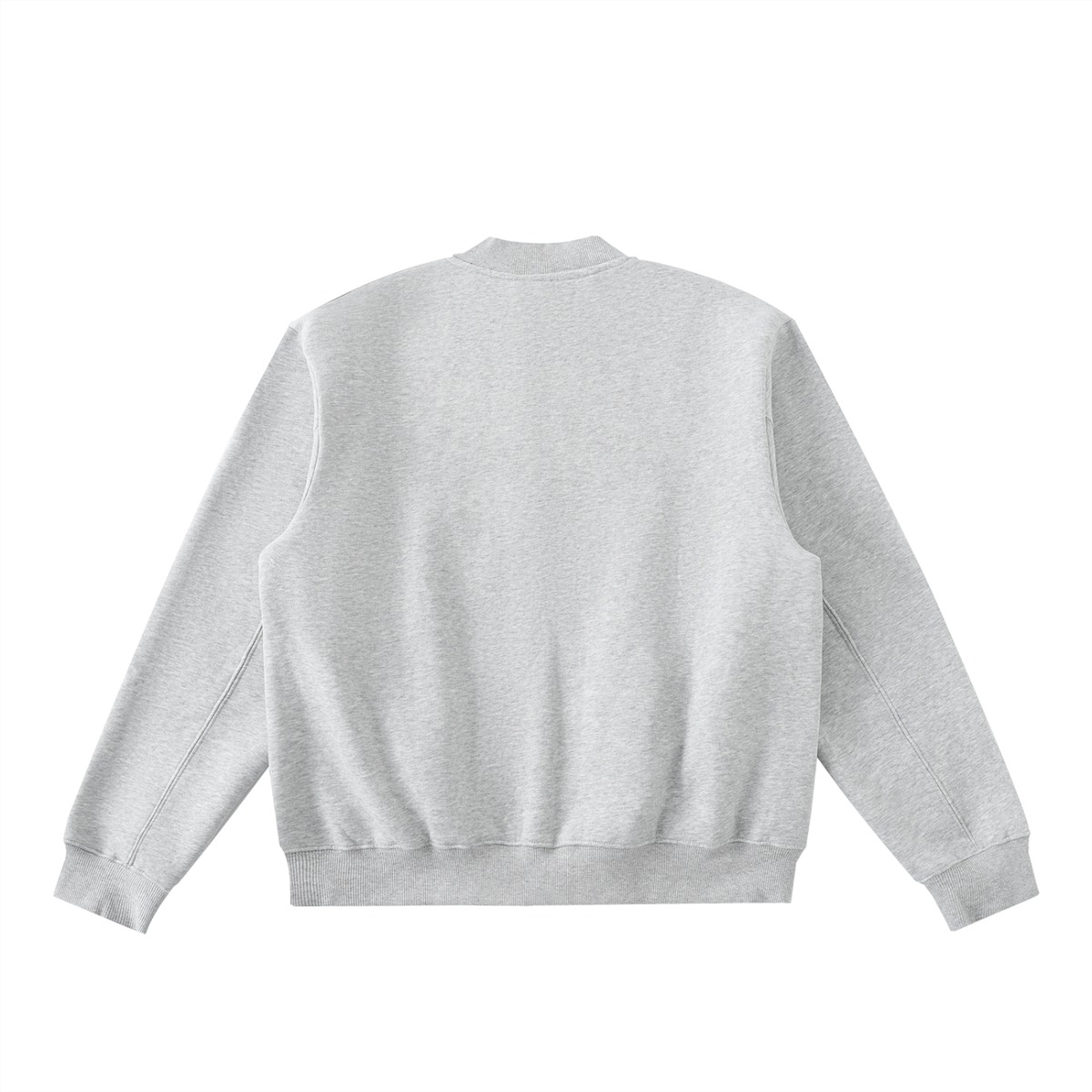 Mens White logo Zip-Up Fleeced Varsity Jacket