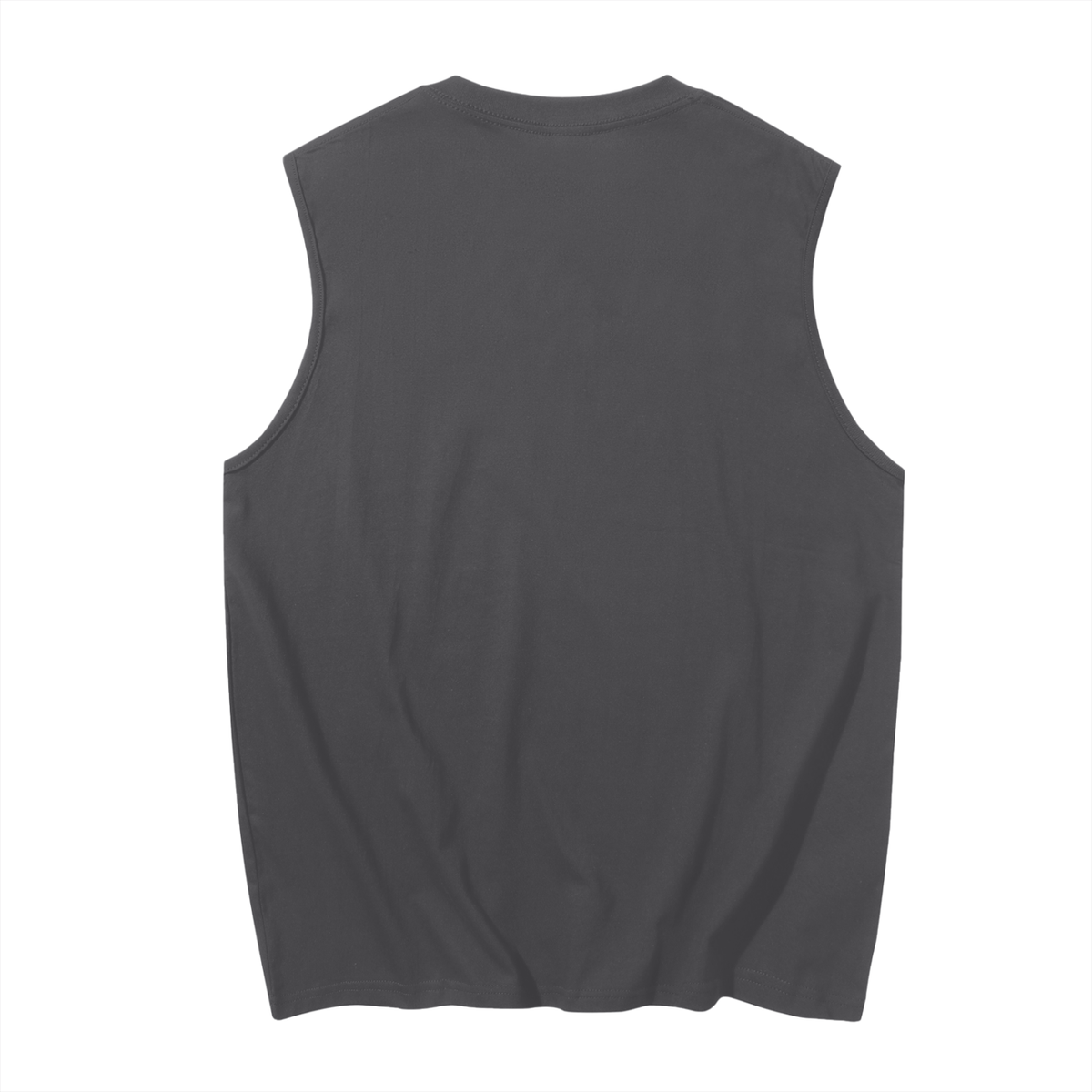 White Logo Men's Sleeveless Cotton Tank Top