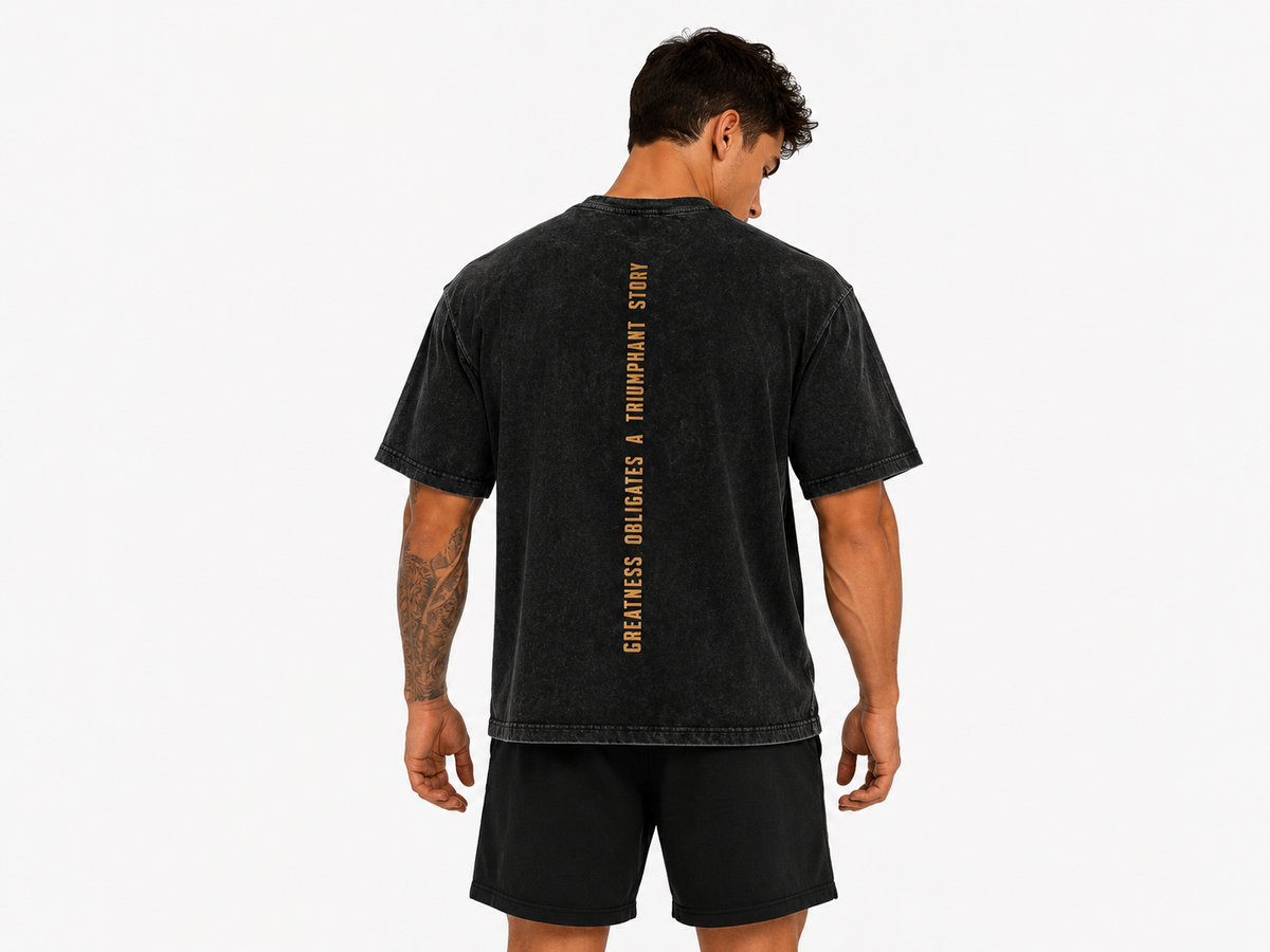 Snow washed T-shirts Back Slogan