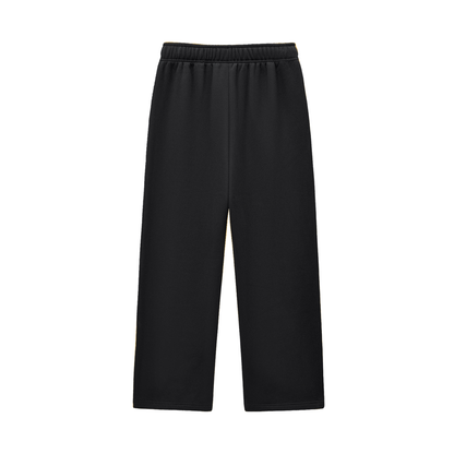 Gold Logo Contrast-Stitched Fleece Sweatpants