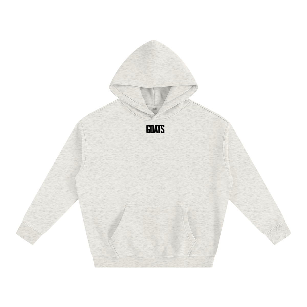 Oversized Fleeced Hoodie Black logo, back slogan