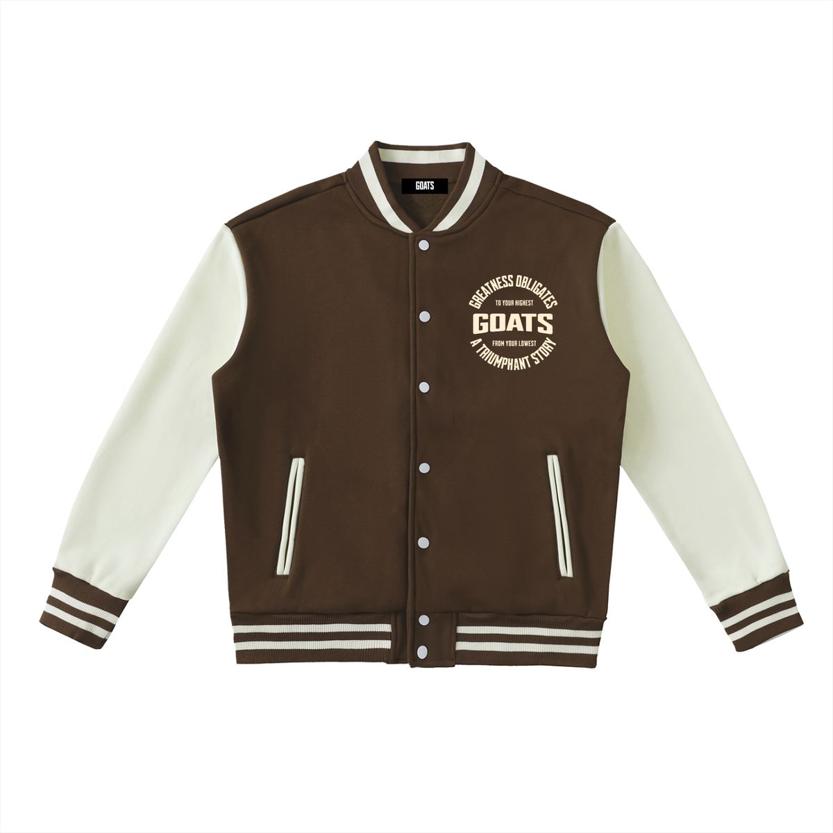 Two-Tone Fleeced Varsity Jacket
