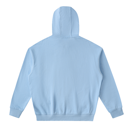 Gold Logo Drop-Shoulder Zip Up Hoodie
