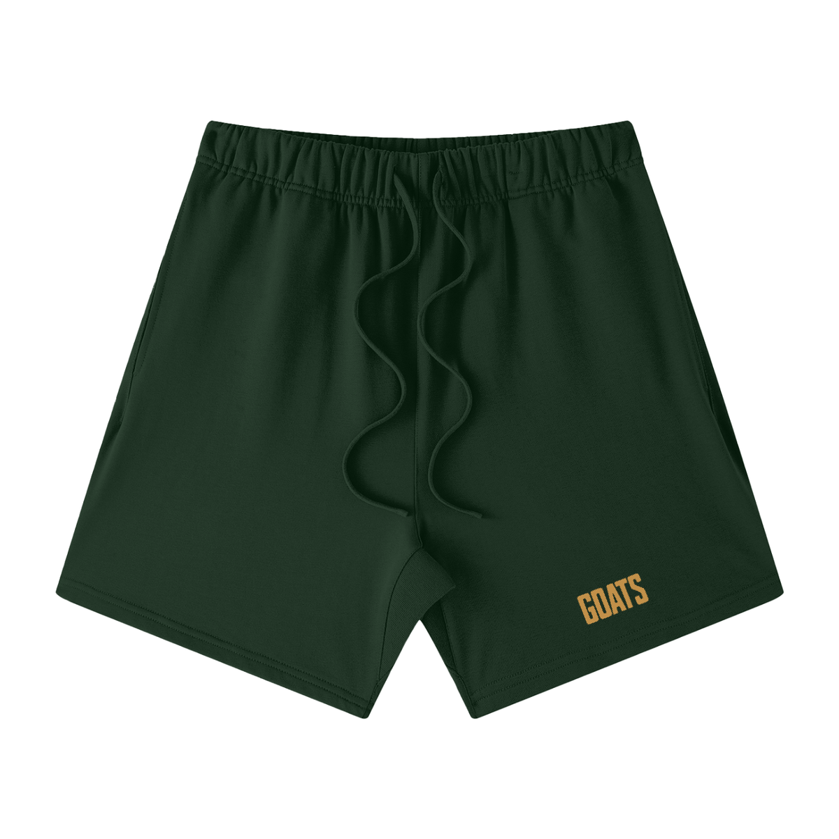 Gold Logo Loose Fit Cotton Shorts