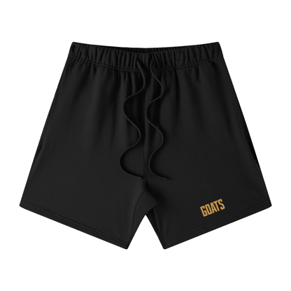 Gold Logo Loose Fit Cotton Shorts