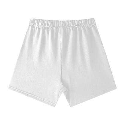 Gold Logo Loose Fit Cotton Shorts