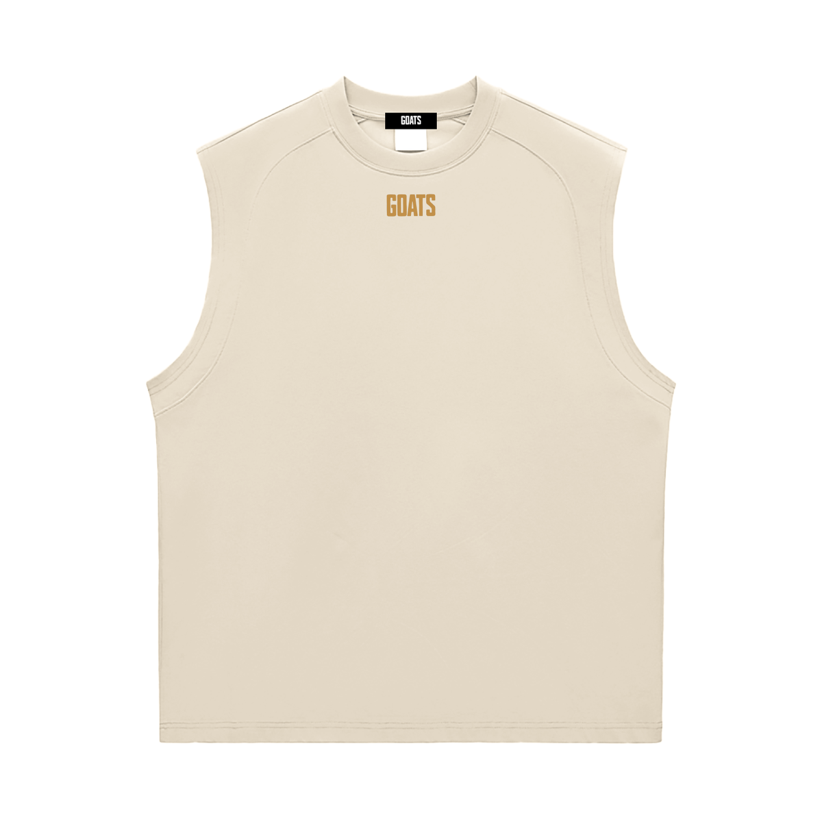 Gold Logo Skin tone tank top and shorts outfit