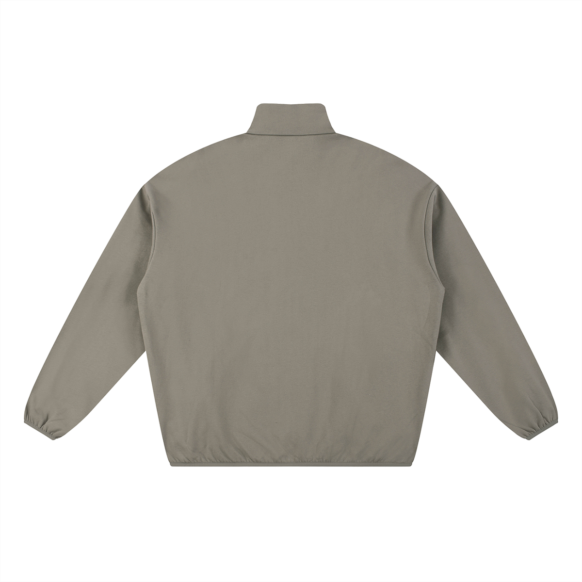 Mens White Logo Heavyweight Stand Collar Jacket