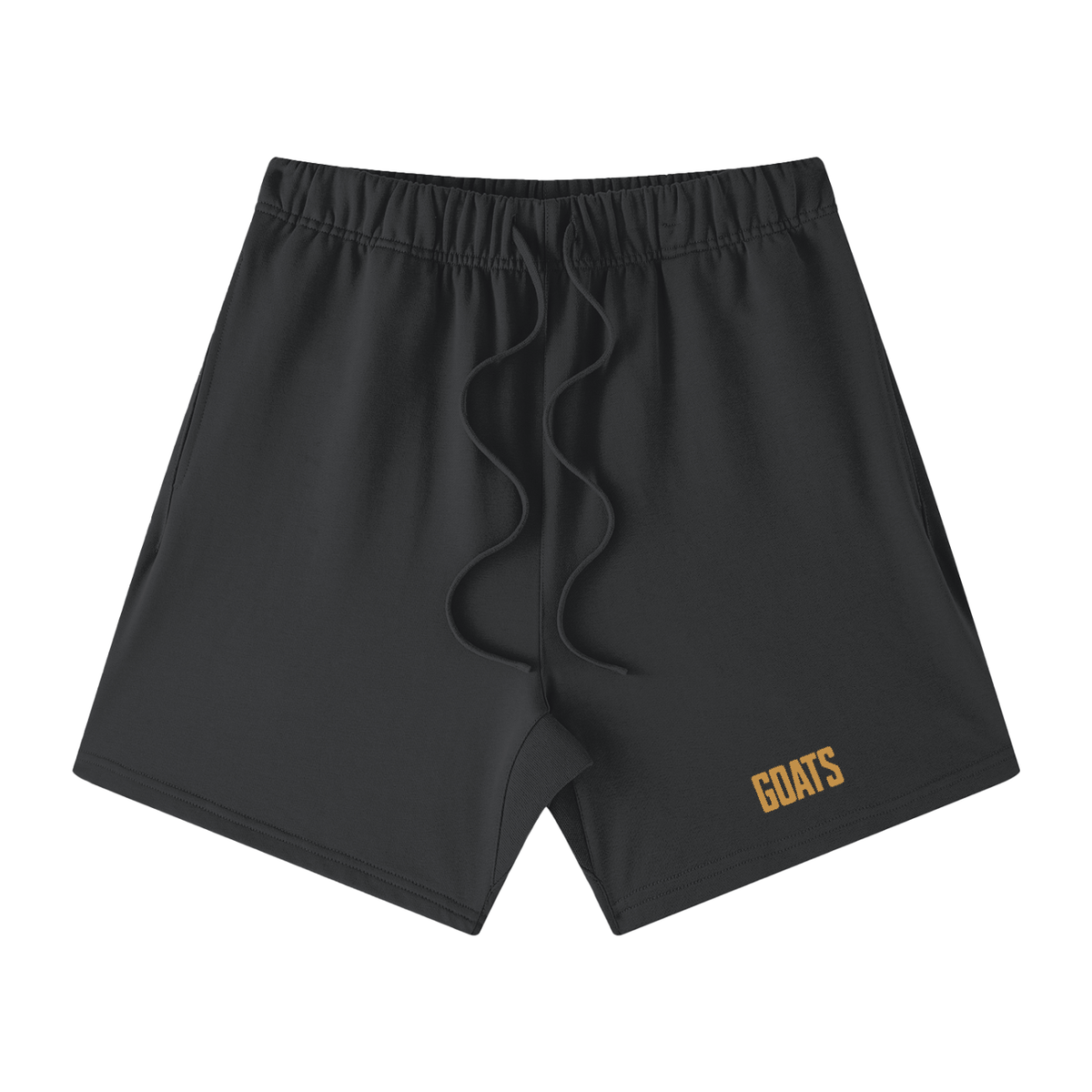Gold Logo Loose Fit Cotton Shorts