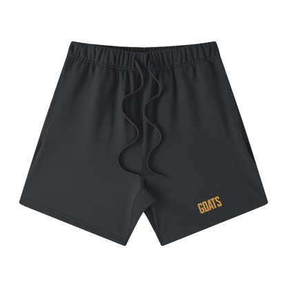 Gold Logo Loose Fit Cotton Shorts