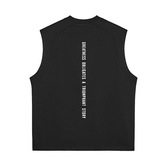 White Logo, Back Slogan Quick-Dry Cooling Tank Top