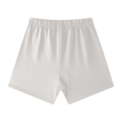 Gold Logo Loose Fit Cotton Shorts