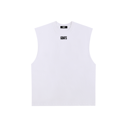 Black Logo Cotton Tank Top