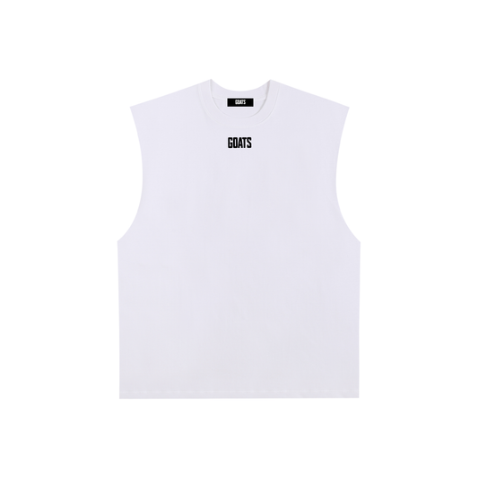 Black Logo Cotton Tank Top