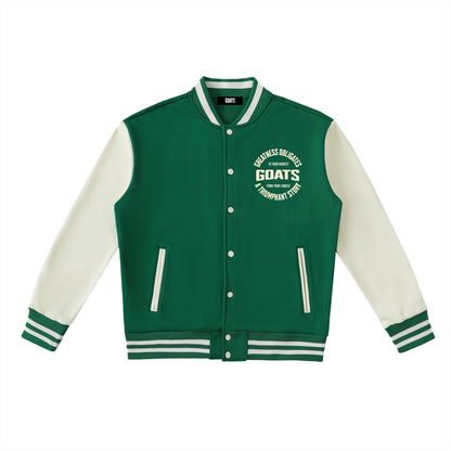 Two-Tone Fleeced Varsity Jacket