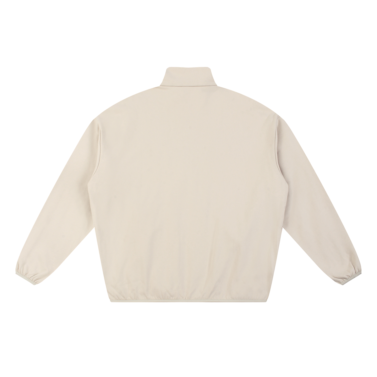 Mens White Logo Heavyweight Stand Collar Jacket